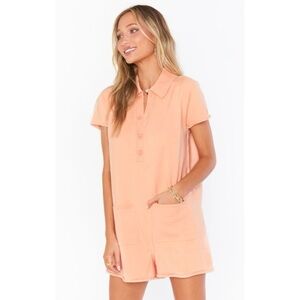Show Me Your Mumu Terrycloth Gio Sweater Romper size small